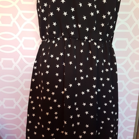 Express Black White Star Skater Dress - Picture 3 of 6